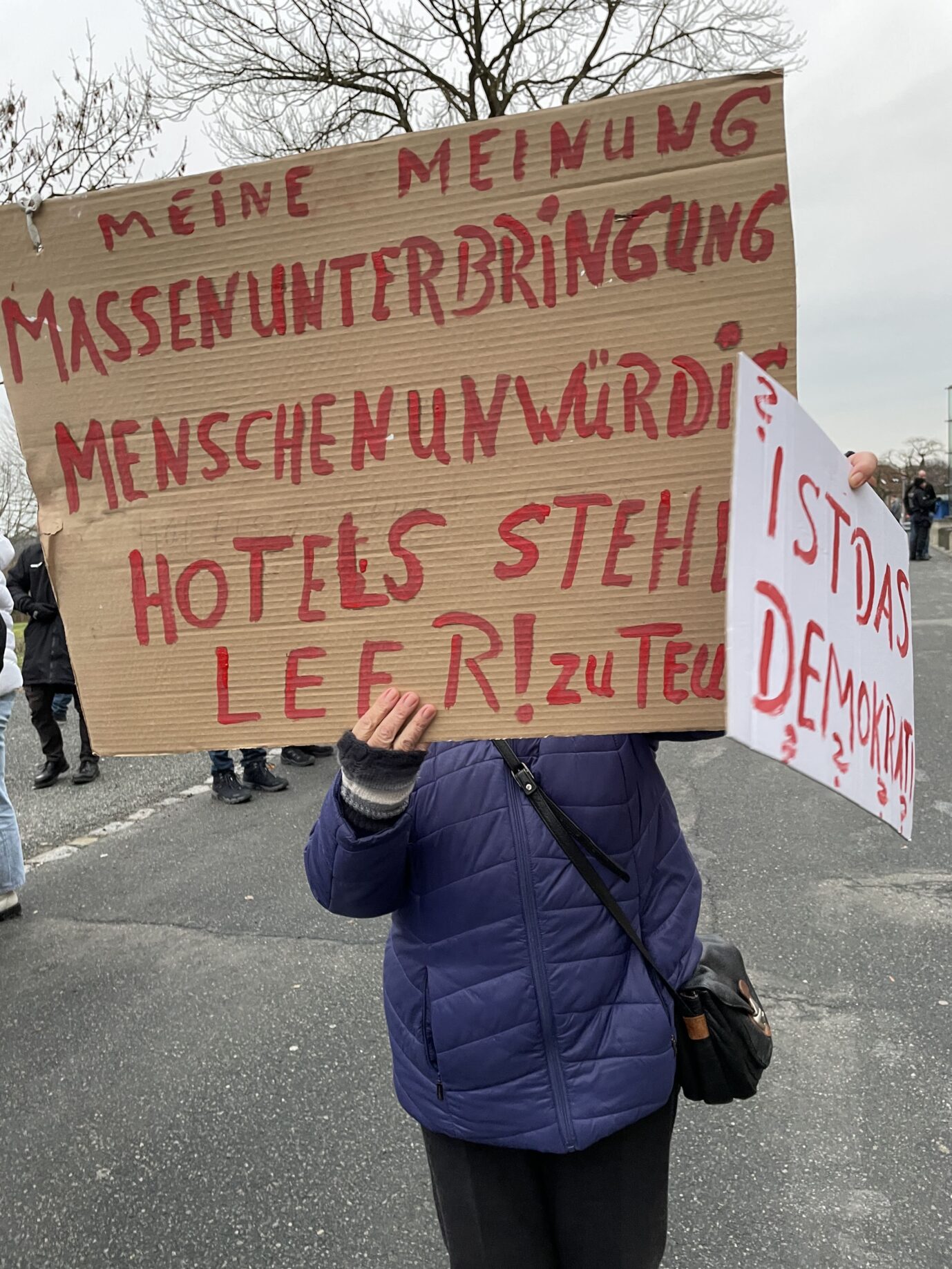 Demonstranten in Upahl: Werden diffamiert Foto: JF