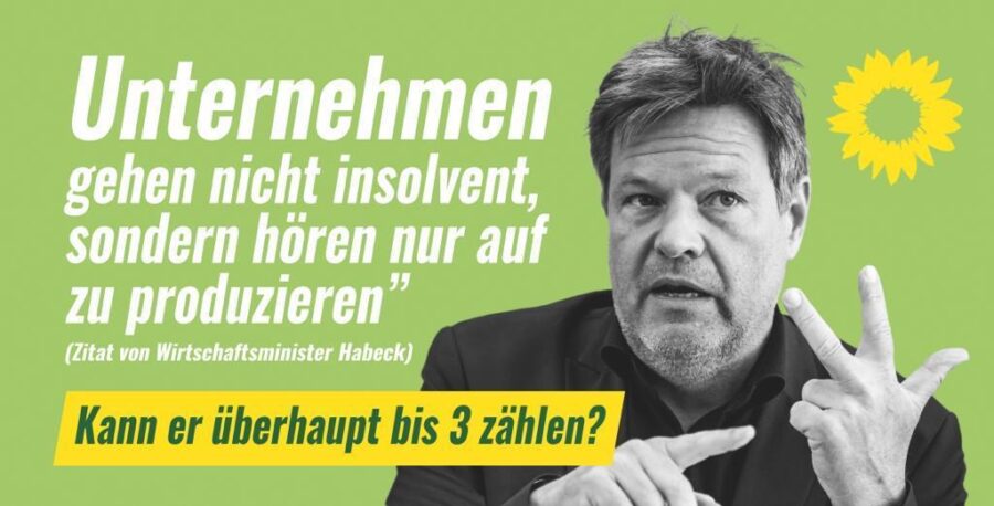 Beleidigung der Grünen oder von der Meinungsfreiheit gedeckt? Wegen dieses Plakats soll ein Unternehmer bestraft werden.