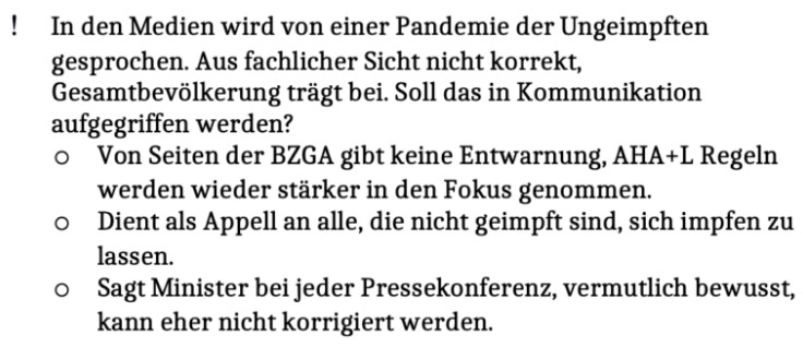 Das Bild ist ein Auszug aus den RKI-Files. Jens Spahn rechtfertigt seine Politik.