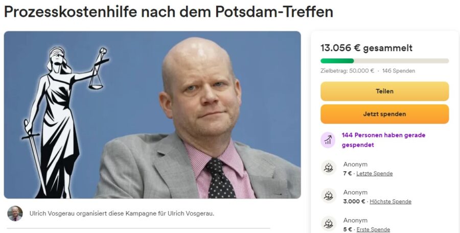 Das Bild ist zur Spendenseite für Ulrich Vosgerau verlinkt.